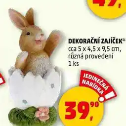 Penny Market DEKORAČNÍ ZAJÍČEK cca 5 x 4,5 x 9,5 cm, různá provedení, 1 ks nabídka