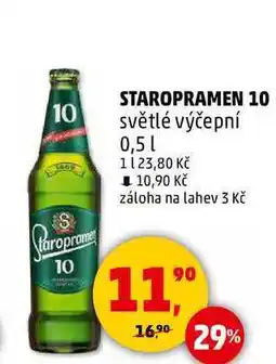 Penny Market STAROPRAMEN 10 světlé výčepní, 0,5 l nabídka