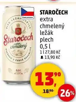 Penny Market STAROČECH extra chmelený ležák plech, 0,5 l nabídka