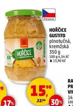 Penny Market HOŘČICE GUSTITO plnotučná, kremžská, 350 g nabídka