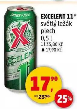 Penny Market EXCELENT 11 světlý ležák plech, 0,5 l nabídka