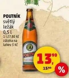 Penny Market POUTNÍK světlý ležák, 0,5 l nabídka