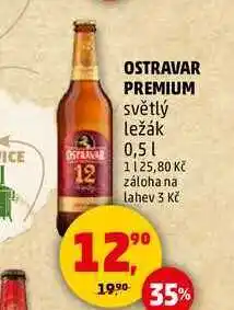 Penny Market OSTRAVAR PREMIUM světlý ležák, 0,5 l nabídka