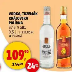 Penny Market VODKA, TUZEMÁK KRÁLOVSKÁ PALÍRNA 37,5% alk., 0,5 l nabídka