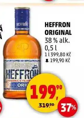 Penny Market HEFFRON ORIGINAL 38% alk., 0,5 l nabídka