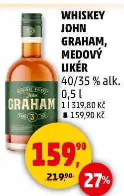 Penny Market WHISKEY JOHN GRAHAM, MEDOVÝ LIKÉR 40/35 % alk., 0,5 l nabídka