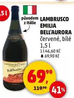 Penny Market LAMBRUSCO EMILIA BELL'AURORA červené, bílé, 1,5 l nabídka