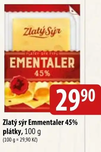 Bala Zlatý sýr Emmentaler 45% plátky nabídka