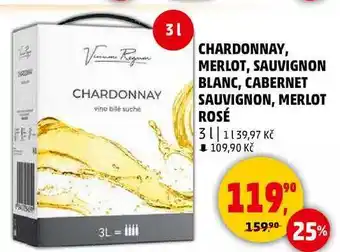 Penny Market CHARDONNAY, MERLOT, SAUVIGNON BLANC, 3 l nabídka