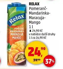 Penny Market RELAX Pomeranč- Mandarinka- Maracuja- Mango, 1 l nabídka