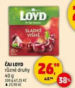 Penny Market ČAJ LOYD různé druhy, 40 g nabídka