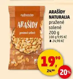 Penny Market ARAŠÍDY NATURALIA pražené solené, 200 g nabídka