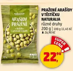 Penny Market PRAŽENÉ ARAŠÍDY V TĚSTÍČKU NATURALIA různé druhy, 200 g nabídka