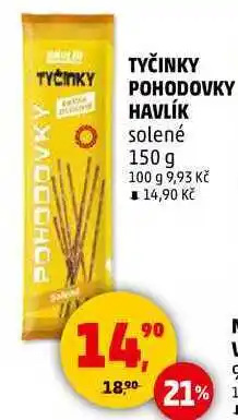 Penny Market TYČINKY POHODOVKY HAVLÍK solené, 150 g nabídka