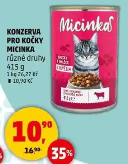 Penny Market KONZERVA PRO KOČKY MICINKA různé druhy, 415 g nabídka