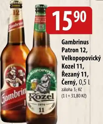 Bala Gambrinus Patron 12, Velkopopovický Kozel 11, Řezaný 11, Černý nabídka