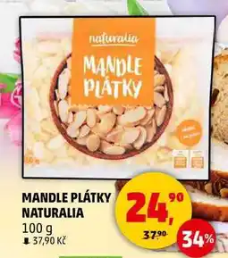 Penny Market MANDLE PLÁTKY NATURALIA, 100 g nabídka