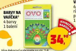 Penny Market BARVY NA VAJÍČKA, 4 barvy, 1 balení nabídka