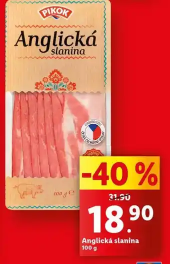 Lidl Anglická slanina nabídka