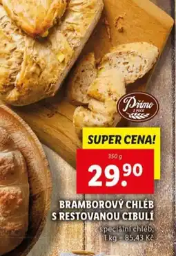 Lidl Bramborový chléb s restovanou cibulí nabídka