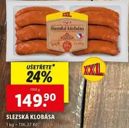 Lidl Slezská klobása nabídka