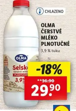 Lidl OLMA Čerstvé mléko plnotučné nabídka