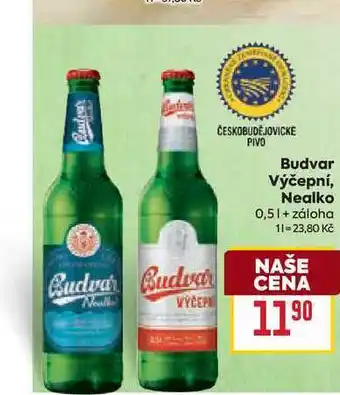 Billa Budvar Výčepní, Nealko 0,5l nabídka