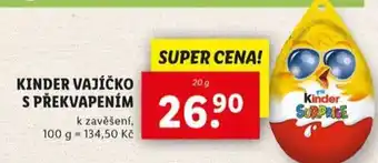 Lidl Kinder vajíčko s překvapením nabídka