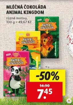 Lidl Mléčná čokoláda animal kingdom nabídka