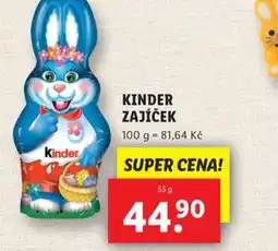 Lidl Kinder zajíček nabídka