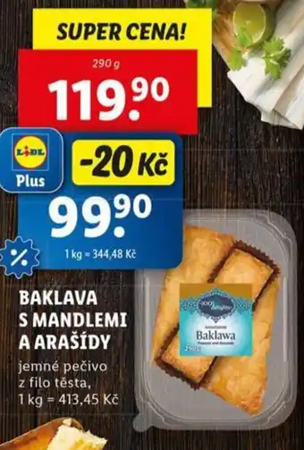 Lidl Baklava s mandlemi a arašídy nabídka