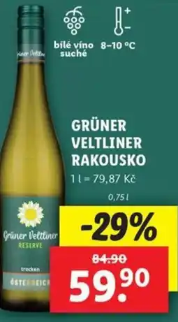 Lidl Grüner veltliner rakousko nabídka