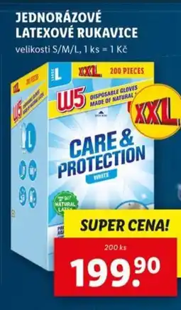 Lidl Jednorázové latexové rukavice nabídka