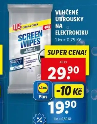 Lidl Vlhčené ubrousky na elektroniku nabídka