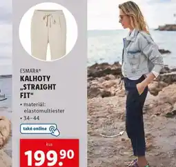 Lidl Kalhoty straight fit nabídka