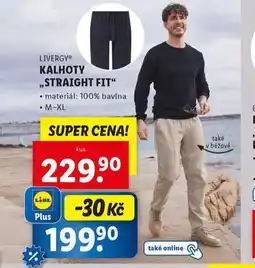 Lidl Kalhoty straight fit nabídka