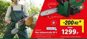 Lidl Aku řetězová pila 20 v nabídka