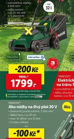 Lidl Aku sekačka na trávu 20 v nabídka