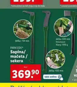 Lidl Sapina / mačeta / sekera nabídka
