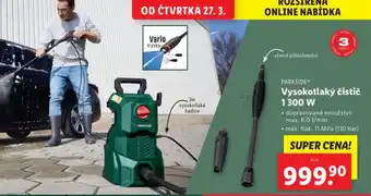 Lidl Vysokotlkaý čistič 1300 w nabídka