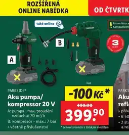 Lidl Aku pumpa / kompresor 20 v nabídka