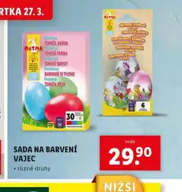 Lidl Sada na barvení vajec nabídka