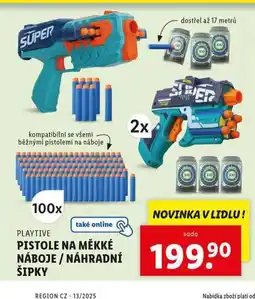 Lidl Pistole na měkké náboje / náhradní šipy nabídka