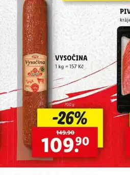 Lidl Vysočina nabídka