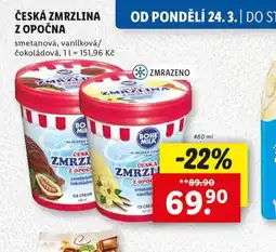 Lidl Česká zmrzlina z opočna nabídka