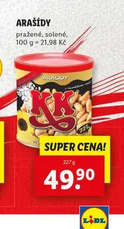 Lidl Arašídy pražené, solené nabídka