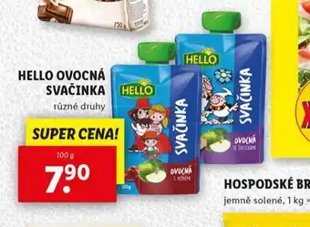 Lidl Hello ovocná svačinka nabídka