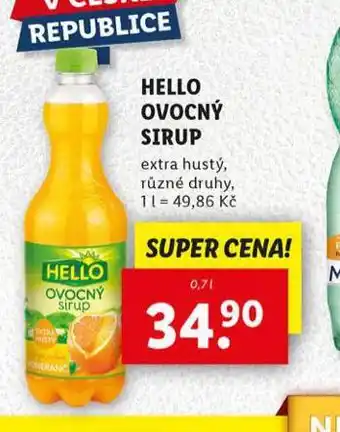 Lidl Hello ovocný sirup nabídka