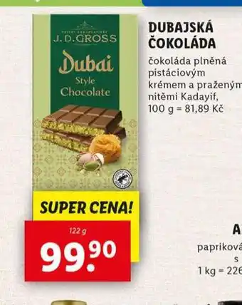 Lidl Dubajská čokoláda nabídka