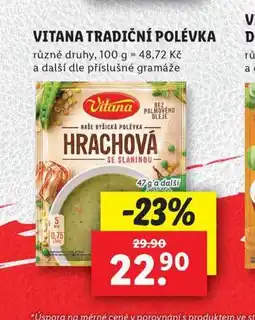 Lidl Vitana tradiční polévka nabídka